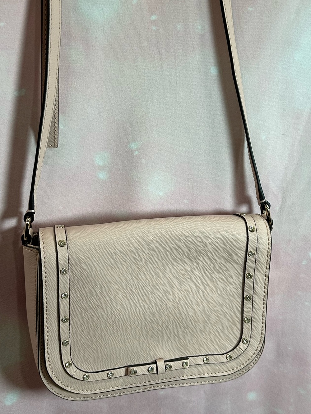 Kate Spade Pale Pink Stud-Trim Crossbody Bag